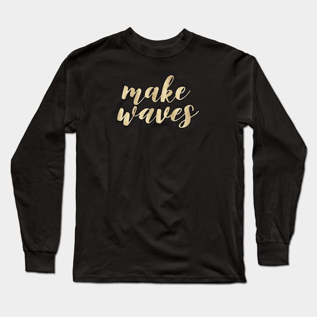 Make Waves of Gold Long Sleeve T-Shirt by Cascadia by Nature Magick